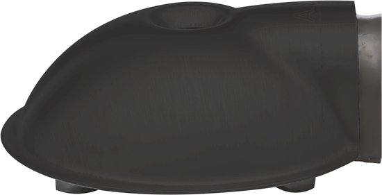 AXA Deurstopper (model FS65) Mat zwart RVS met rubber: Vloermontage.