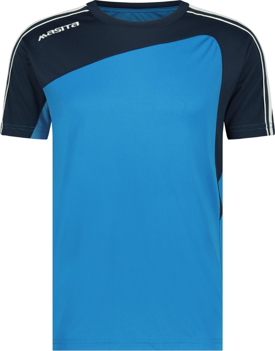Masita | Sportshirt Forza - Licht Elastisch Polyester - Ademend Vochtregulerend - SKY/NAVY BLUE - M