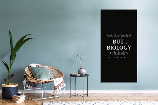 Peinture sur toile 80x160 cm - Décoration murale Citation - Biologie - Étudiants - Décoration murale murale salon - Décoration chambre - Accessoires de chambre - Peintures