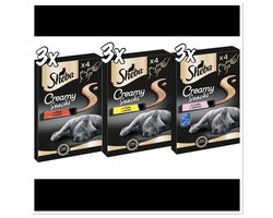 Sheba creamy snacks mix (3x kip, rund en zalm)