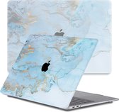 Lunso Geschikt voor MacBook Air 13 inch M1 (2020) cover hoes - case - Marble Ariel