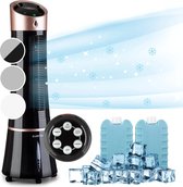 Klarstein Skyscraper Ice air cooler met water - 6l 210 m³/h - luchtkoeler ventilator luchtbevochtiger luchtreiniger functie - mobiele airco zonder afvoerslang - 3 snelheden - air conditioner portable