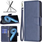 Oppo Find X5 Lite Hoesje - MobyDefend Wallet Book Case Met Koord - Blauw - GSM Hoesje - Telefoonhoesje Geschikt Voor Oppo Find X5 Lite