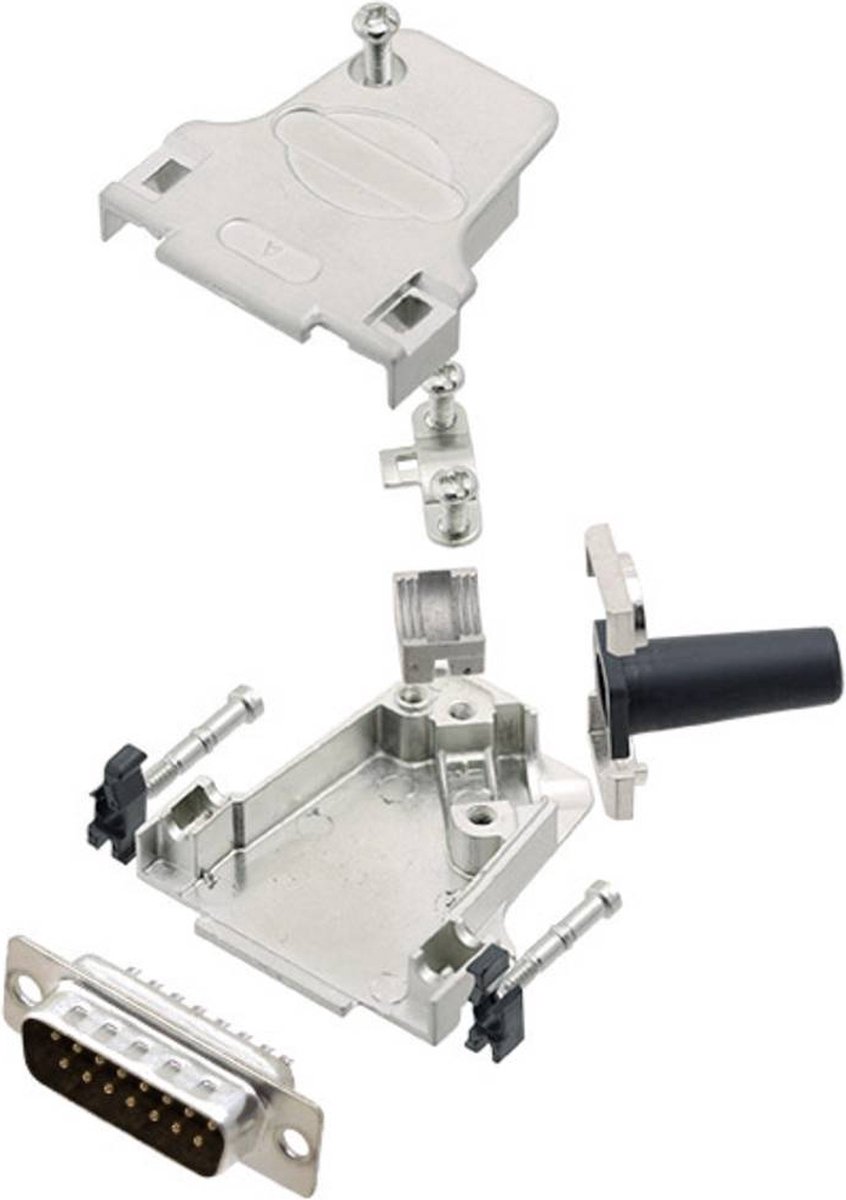 Amphenol L17D45ZF09-RG+L717SDE09P D-sub male connectorset 45 ° Aantal polen: 9 Soldeerkelk 1 stuk(s)