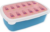 Lunch box Blauw - Lunch box - Boîte à pain - Carnaval - Motifs - Joker - 18x12x6 cm - Enfants - Garçon