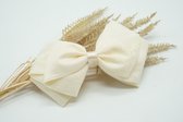 Cotton lace butterfly haarstrik - Kleur Antiek wit - Haarstrik  - Babyshower - Bows and Flowers