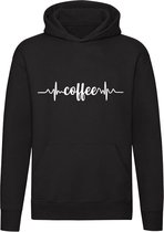 Coffee cardiogram | koffie | Starbucks | Coffee | Unisex | Trui | Sweater | Hoodie | Capuchon | Zwart