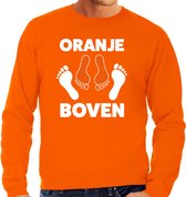 Grote maten Koningsdag sweater Oranje boven - oranje - heren - koningsdag outfit / kleding / trui XXXXL