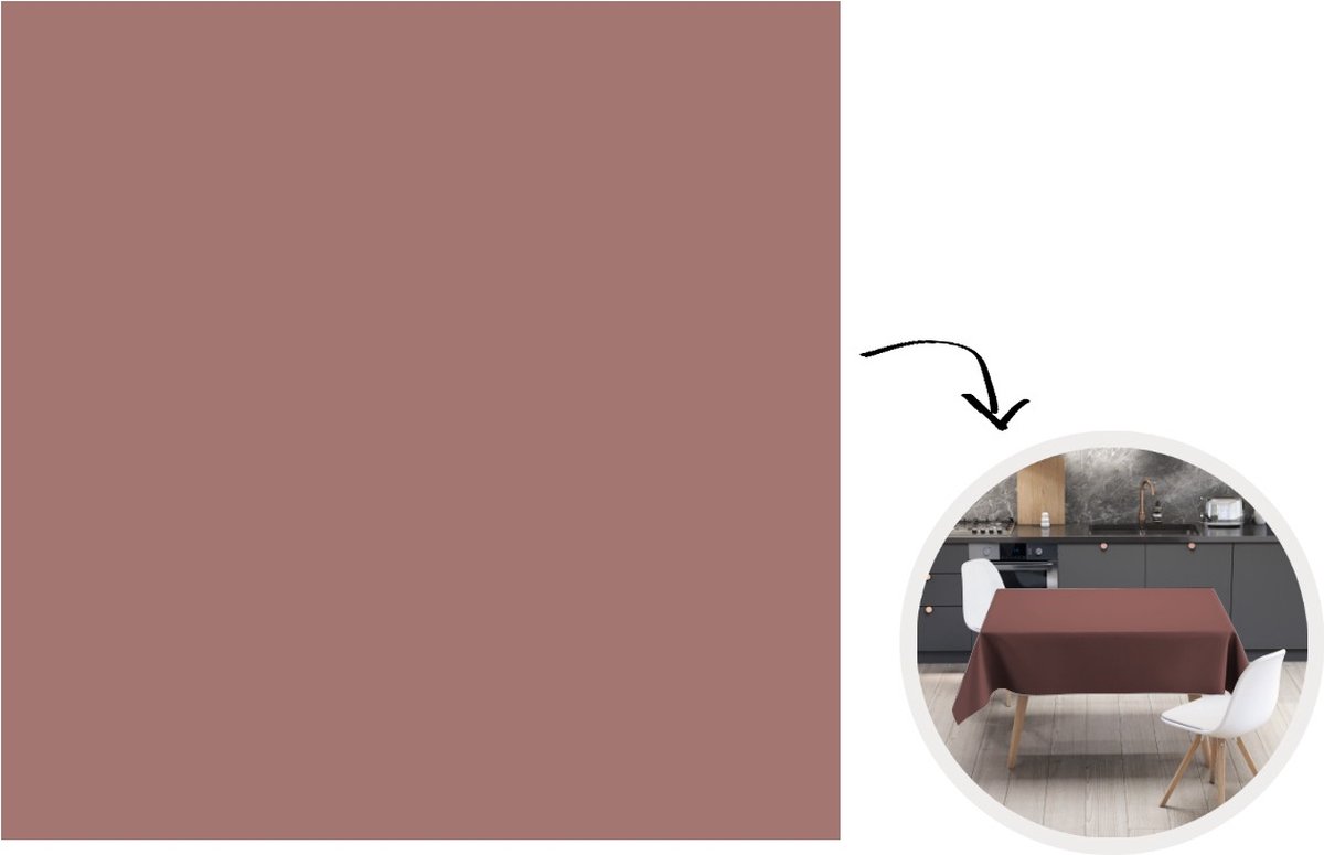 Tafelkleed - Tafellaken - 150x150 cm - Terracotta - Patronen - Roze - Binnen en Buiten