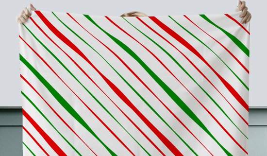 Kerst Tafelkleed - Kerstmis Decoratie - Tafellaken - Patronen - Kerst - Strepen - 260x180 cm - Kerstmis Versiering - KitchenYeah