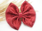 Cotton lace fancy haarstrik - Kleur Bordeaux rood - Haarstrik  - Babyshower - Bows and Flowers