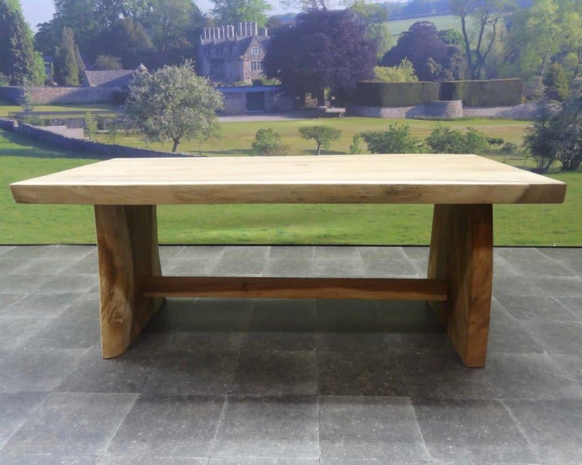 Boomstamtafel 200x100xH77,5 cm - bladdikte 8 cm