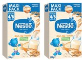 2x NESTLÉ - Baby Cereals - melkpapje met rijst en vanille - 4/6maanden -500g