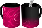 Magische Mok - Foto op Warmte Mokken - Koffiemok - Zee - Roze - Patronen Abstract - Magic Mok - Beker - 350 ML - Theemok