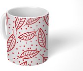 Mok - Koffiemok - Bladeren - Patronen - Contour - Mokken - 350 ML - Beker - Koffiemokken - Theemok
