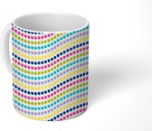 Mok - Koffiemok - Golven - Stippen - Patronen - Mokken - 350 ML - Beker - Koffiemokken - Theemok