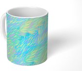 Mok - Bladeren - Patroon - Neon - Mokken - 350 ML - Beker - Uitdeelcadeautjes