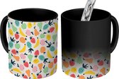 Magische Mok - Foto op Warmte Mokken - Koffiemok - Fruit - Regenboog - Pastel - Design - Magic Mok - Beker - 350 ML - Theemok