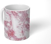 Mok - Marmer print - Design - Rose - Mokken - 350 ML - Beker - Uitdeelcadeautjes