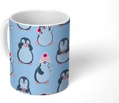 Mok - Koffiemok - Vintage - Pinguïn - Meisjes - Patronen - Mokken - 350 ML - Beker - Koffiemokken - Theemok