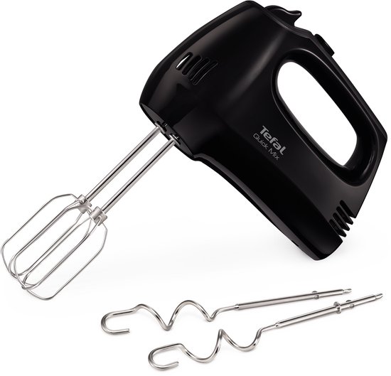 Tefal Quick Mix Handmixer met Deeghaken en Gardes - HT3108 - 300W - Zwart