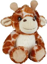 Pluche knuffel dieren Giraffe 18 cm - Speelgoed safari dieren knuffelbeesten - Leuk als cadeau