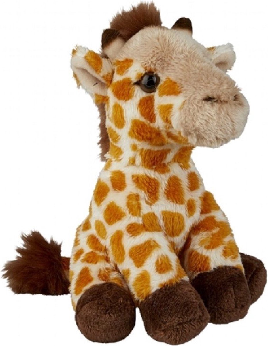 Ravensden Giraffe knuffel - 15 cm - pluche - gevlekte Giraffen safaridieren knuffels
