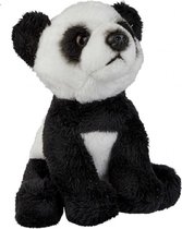 Pluche zwart/witte panda beer knuffel 15 cm - Pandaberen knuffels - Speelgoed knuffeldieren/knuffelbeest voor kinderen