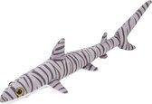 Pluche gestreepte tijgerhaai knuffel 60 cm - Tijgerhaaien zeedieren knuffels - Speelgoed voor kinderen