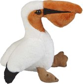 Pluche kleine knuffel dieren Pelikaan vogel van 15 cm - Speelgoed knuffels vogels - Leuk als cadeau