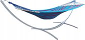 Hangmat standaard grijs tot 220 kg - inc blauw-paarse hangmat 220 x 160 cm