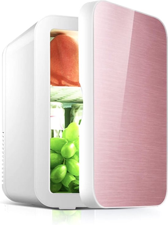 Koelkast: Luxe Mini Koelkast - 8 Liter - Roze Glazen Deur - Labirent® - Mini Beauty Fridge - (Skincare, Medicijnen, Eten, Drinken) Modern, van het merk Labirent