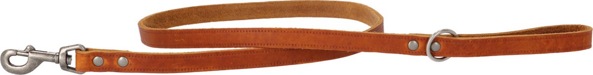 Adori Looplijn Vetleder Met Print - Hondenriem - 130x1.8 cm Cognac M/L