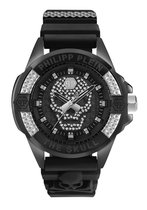 Philipp Plein The $Kull PWAAA1421 Horloge - Siliconen - Zwart - Ø 44 mm