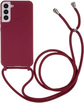 Hoesje Back Cover Flexibel met Koord Rood Geschikt voor Samsung Galaxy S22