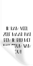Muurstickers - Sticker Folie - Beterschap - Quote - Zwart - Steun - 20x40 cm - Plakfolie - Muurstickers Kinderkamer - Zelfklevend Behang - Zelfklevend behangpapier - Stickerfolie