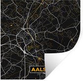 Stickers Stickers muraux - Alost - Carte - Carte - Or - Plan de la ville - 120x120 cm - Feuille adhésive XXL