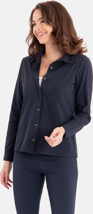 Chemisier bleu Je m'appelle - Femme - Tissu de voyage - Taille S - 2 tailles disponibles