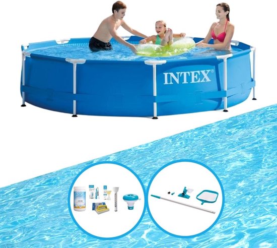 Bestway Steel Pro Frame Zwembadset met filterpomp 366 x 76 cm, blauw, rond