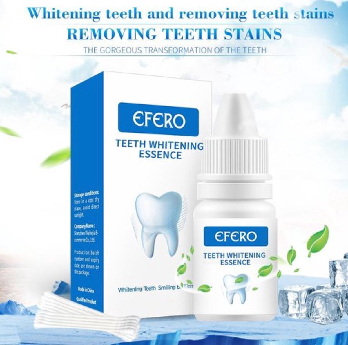Efero -Wittere Tanden – Teeth Whitening Strips – Professioneel Resultaat - Tandsteen Verwijderaar - Zonder Peroxide - Tandenbleekset - Tanden Bleken