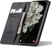 Hoesje geschikt voor Samsung Galaxy S22 - Book Case Leer Slimline Zwart