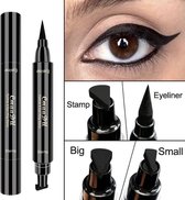 Eyeliner met wing stempel - Eyeliner  - Zwarte oog stempel - Eyeliner 2 in 1 - Stift- Zwarte Stift - Eyeliner Tool - Wing Eyeliner - Wing stamp - Zwarte eyeliner potlood - 2 in 1 - Zwarte stempel