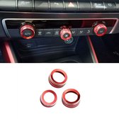 Audi A3 S3 RS3 8V Interieur Styling Decoratie Ringen Red Aluminium Airco Climapaneel Mmi Sportsback