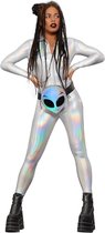 SMIFFY'S - Holografische glanzende jumpsuit voor vrouwen - M