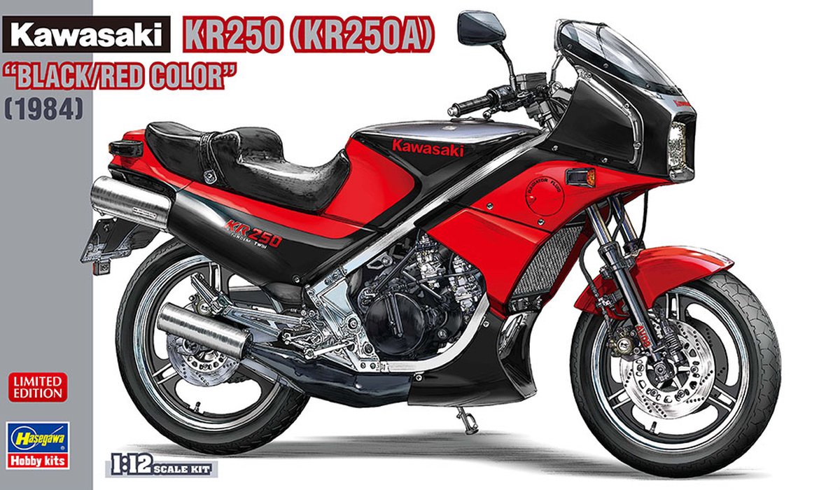Hasegawa Modelbouwpakket Auto - 21740 Kawasaki KR250 (KR250A) Motor Plastic - 1:12 - Modelbouw