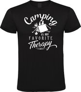 Klere-Zooi - Camping is my Favorite Therapy - Heren T-Shirt - XL