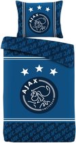 Ajax Dekbed / Dekbedovertrek Blauw 140x200 cm - Ajax Voetbal - Ajax Amsterdam- Ajax Slaapkamer-