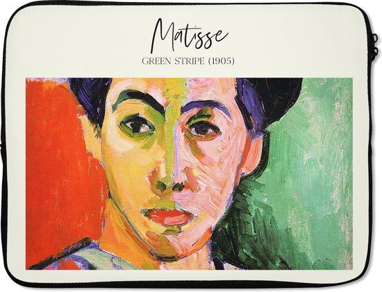 Housse pour ordinateur portable 15,6 pouces - Art - Matisse - Bande verte (1905) - Housse pour ordinateur portable - Dimensions intérieures 39,5x29,5 cm