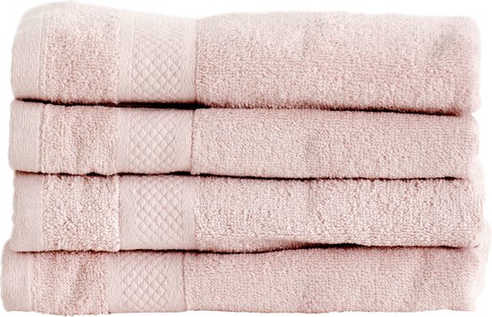 Handdoeken (50x100 cm) - Set van 4 stuks - Badtextiel - Zacht Roze