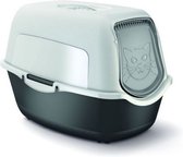 kattenbak Bailey 56 x 40 x 39 cm zwart/wit